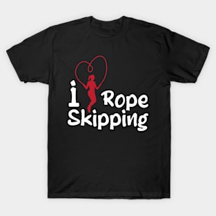 I love Rope Skipping Heart Design for Rope Jumpers T-Shirt